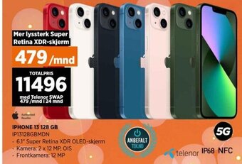 POWER IPHONE 13 128 GB IP13128GBMDN tilbud