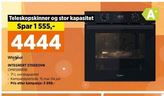 POWER Whirlpool INTEGRERT STEKEOVN OMR58RRIB tilbud
