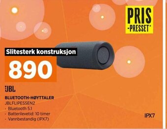 POWER JBL BLUETOOTH-HØYTTALER JBLFLIPESSEN2 tilbud