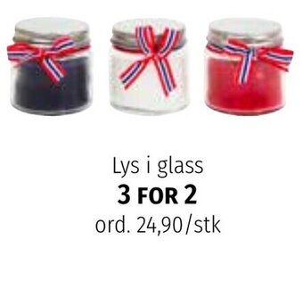 Nille Lys i glass tilbud