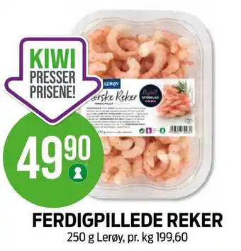 Kiwi FERDIGPILLEDE REKER 250 g tilbud