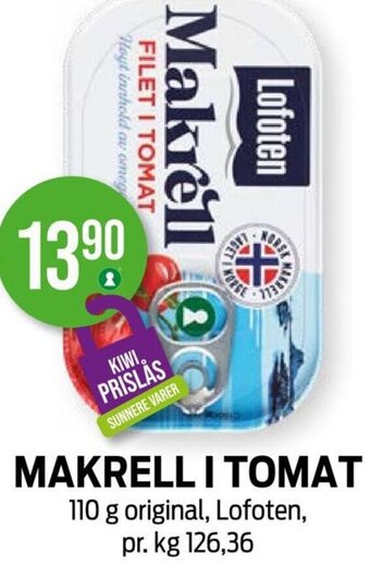 Kiwi MAKRELL I TOMAT tilbud