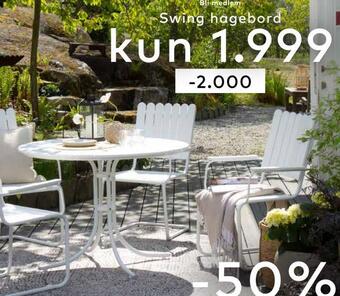Skeidar Swing hagebord tilbud