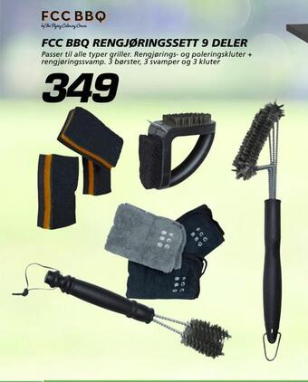 Coop Byggmix Fcc bbq rengjøringssett 9 deler tilbud
