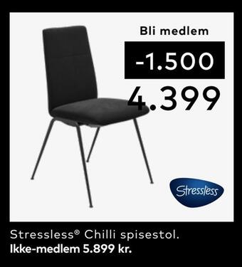 Skeidar Stressless® chilli spisestol tilbud