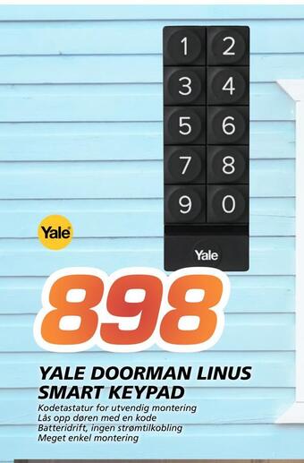 Coop Byggmix Yale doorman linus smart keypad tilbud
