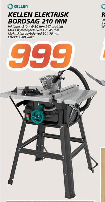 Coop Byggmix Kellen elektrisk bordsag 210 mm tilbud
