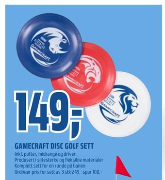 Coop Obs Gamecraft disc golf sett tilbud