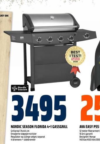 Obs Bygg Nordic season florida 4+1 gassgrill tilbud