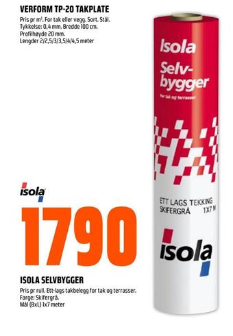 Obs Bygg Isola selvbygger tilbud