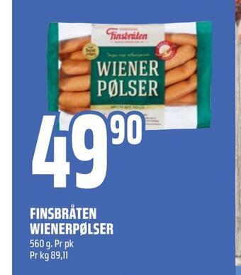 Coop Obs Finsbråten wienerpølser tilbud