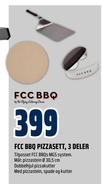 Obs Bygg Fcc bbq pizzasett, 3 deler tilbud