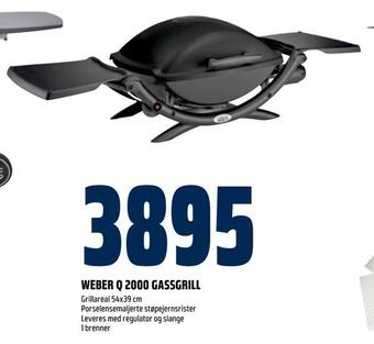 Obs Bygg Weber q 2000 gassgrill tilbud