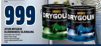 Obs Bygg Jotun drygolin oljedekkbeis/ oljemaling tilbud