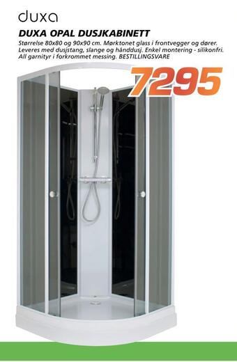 Coop Byggmix Duxa opal dusjkabinett tilbud