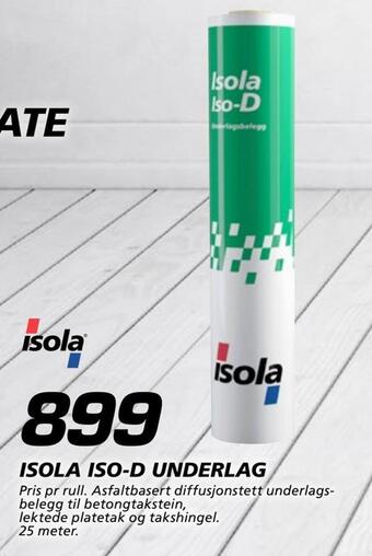 Coop Byggmix Isola iso-d underlag tilbud