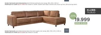 Møbelringen Gordon hjørnesofa tilbud