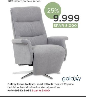 Møbelringen Galaxy moon hvilestol med fothviler tilbud