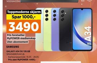 POWER Galaxy a34 5g 128 gb tilbud