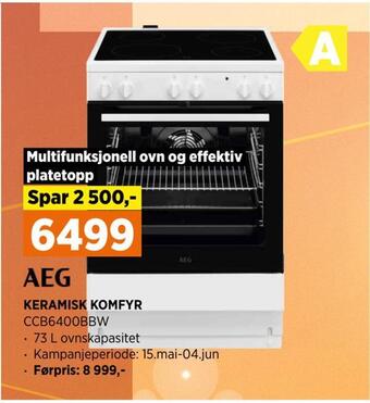 POWER Keramisk komfyr tilbud