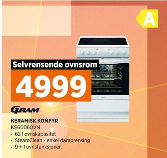 POWER Keramisk komfyr tilbud