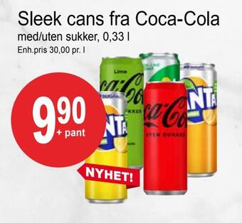 Joker Sleek cans fra coca-cola tilbud