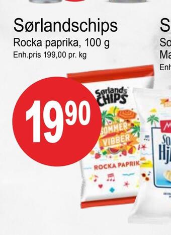 Joker Sørlandschips tilbud