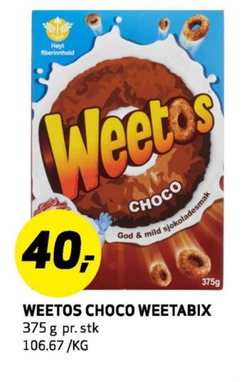 Bunnpris Weetos choco weetabix tilbud