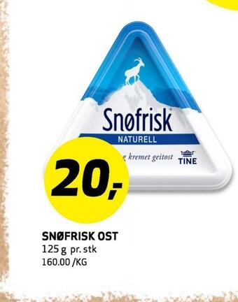 Bunnpris Snøfrisk ost tilbud