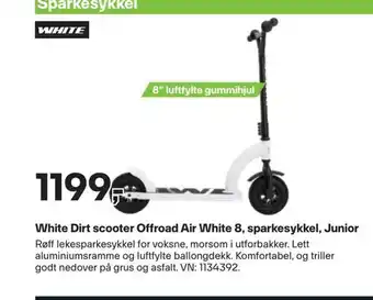 XXL Sport White dirt scooter offroad air white 8, sparkesykkel, junior tilbud