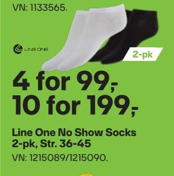 XXL Sport Line one no show socks , str. 36-45 tilbud