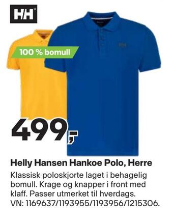 XXL Sport Helly hansen hankoe polo, herre tilbud