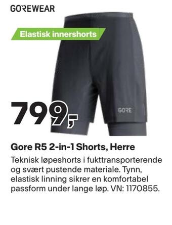 XXL Sport Gore r5 2-in-1 shorts, herre tilbud