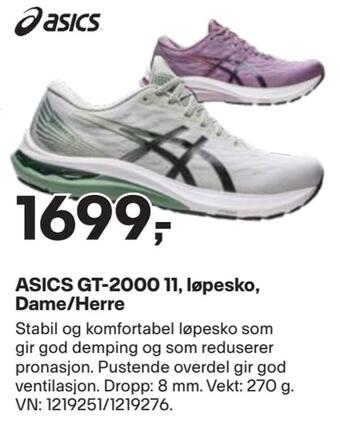 XXL Sport Asics gt-2000 11, løpesko, dame/herre tilbud
