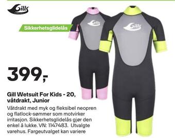 XXL Sport Gill wetsuit for kids - 20, våtdrakt, junior tilbud