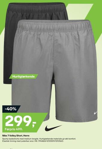 XXL Sport Nike 7 volley short, herre tilbud