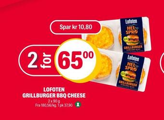 Coop Extra Lofoten grillburger bbq cheese tilbud