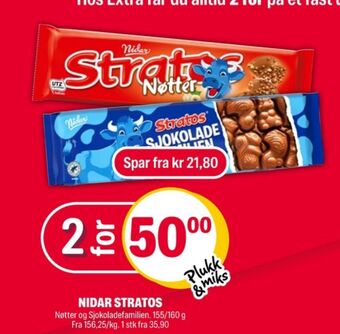 Coop Extra Stratos sjokoladeplate tilbud
