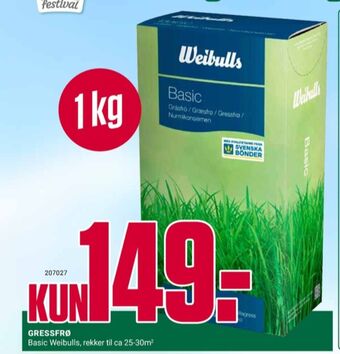 Europris Weibulls gressfrø tilbud