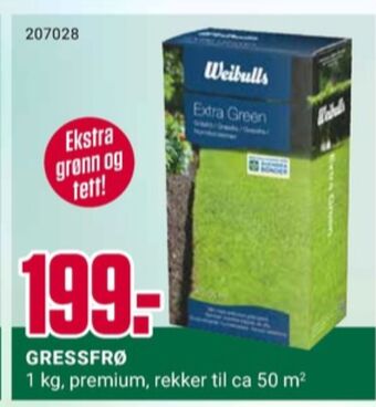 Europris Weibulls gressfrø tilbud