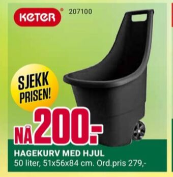Europris Keter hagekurv tilbud
