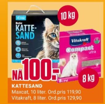 Europris Vitakraft kattesand tilbud