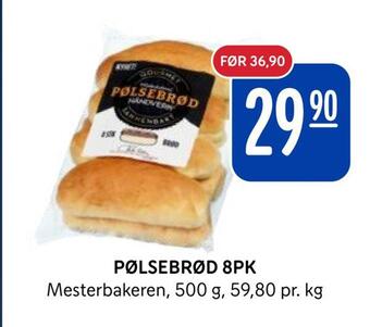 Rema 1000 Pølsebrød 8pk tilbud