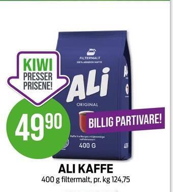 Kiwi Ali kaffe tilbud