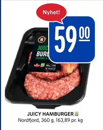 Rema 1000 Juicy hamburger tilbud