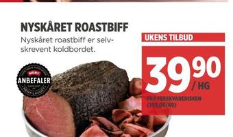Meny Nyskåret roastbiff tilbud