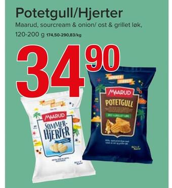 Spar Potetgull/hjerter tilbud