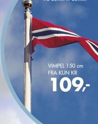 Sparkjøp VIMPEL 150 cm FRA KUN KR tilbud