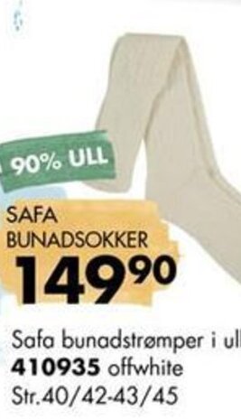 Sparkjøp Safa bunadstrømper i ull tilbud
