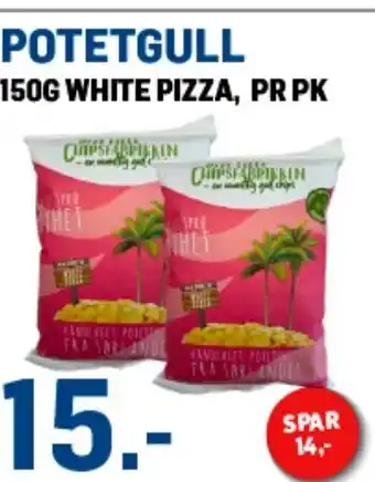 Price Lagerbutikk POTETGULL 150G WHITE PIZZA, PR PK tilbud
